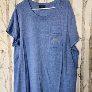 Lane Bryant Modern Rainbow Embroidered Graphic Tee 22/24